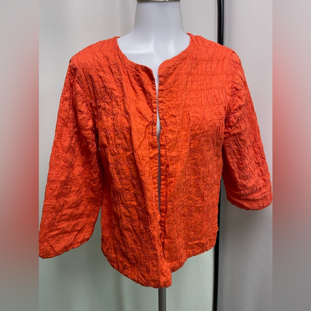 Chico’s woman’s light open blazer jacketed sz 1